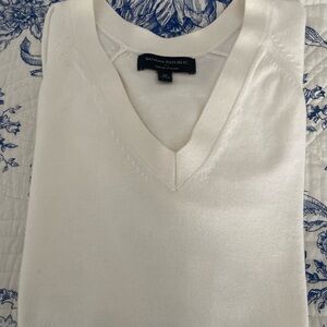 Banana Republic cream v-neck sweater 
Forever Sweater